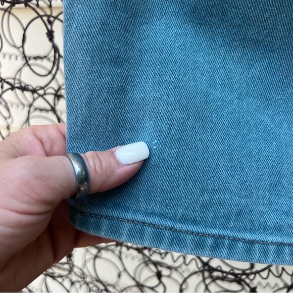 Vintage Levi’s 550 gray green orange tab jean shorts Size 34 - Picture 2 of 7